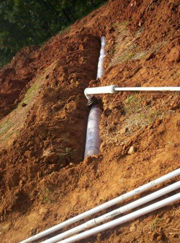 connection to large diameter pipe Full service septic repair install and maintenance for Northeast Georgia and the surrounding area