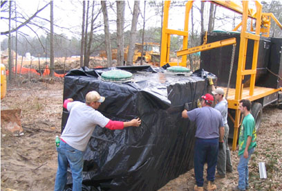 tank preparation, Low Pressure system required due to wet soils