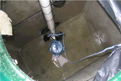 pump installed in tank
